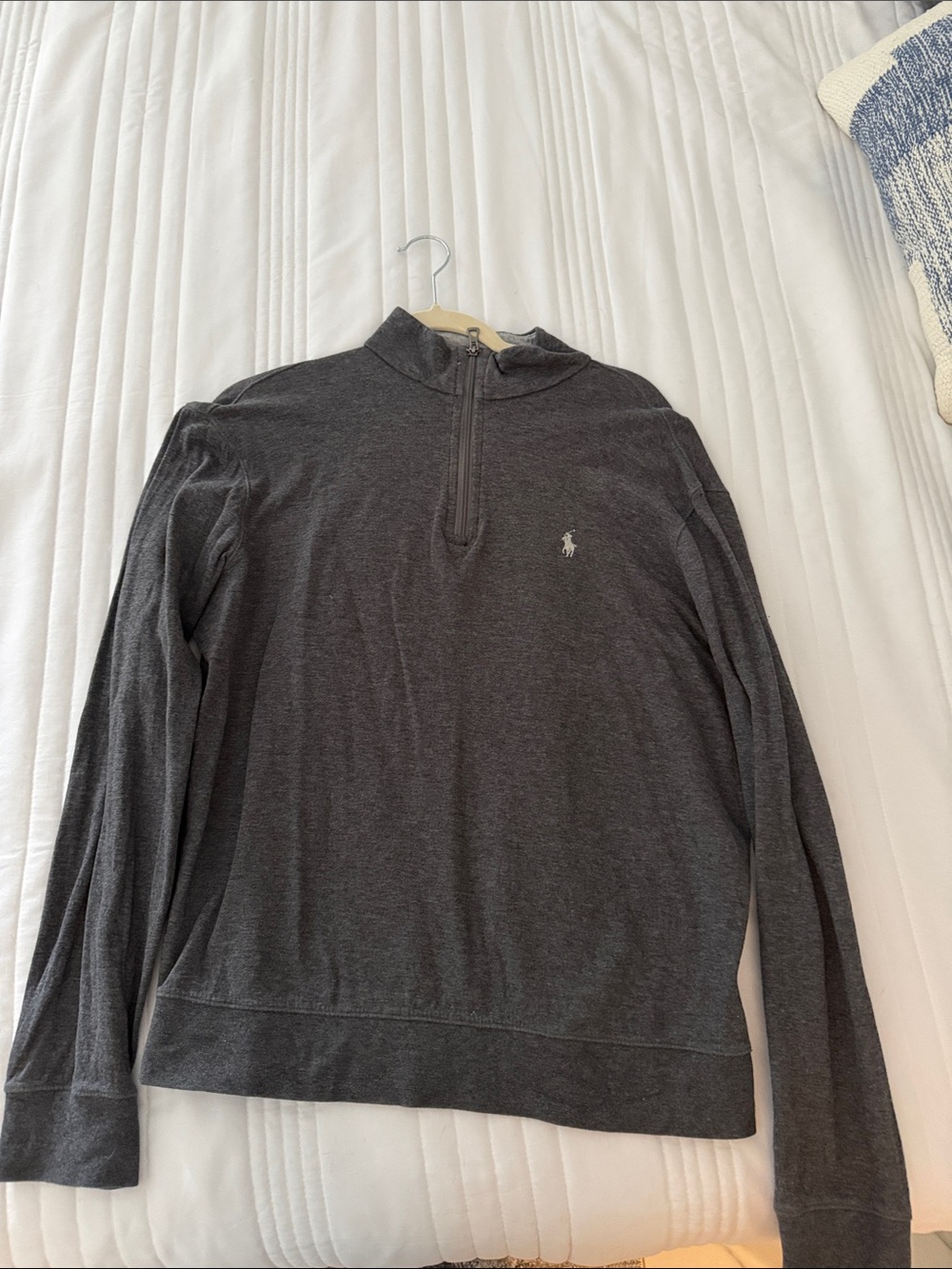 Polo by Ralph Lauren Charcoal Quarter-Zip Sweater